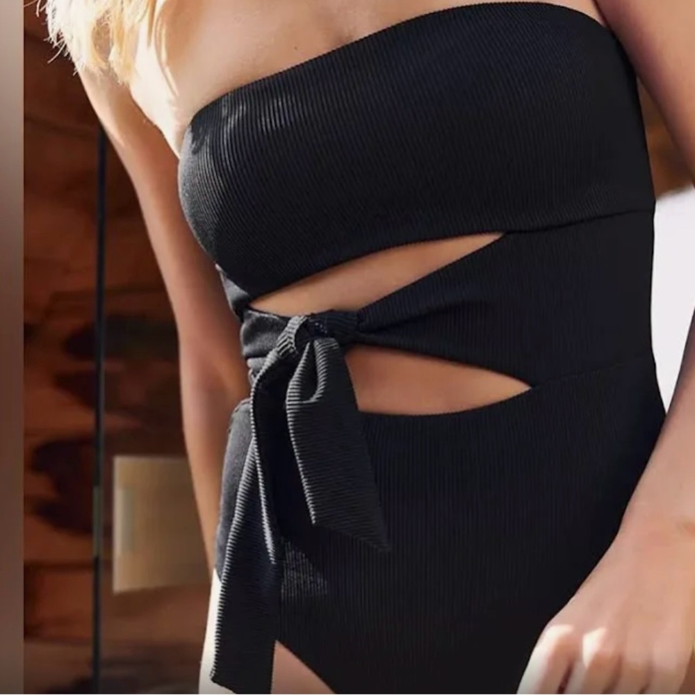 Aerie ribbed wrap one piece